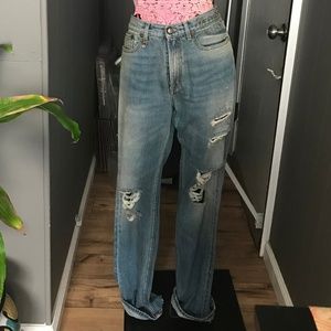 R13 Distressed Boyfriend Jeans